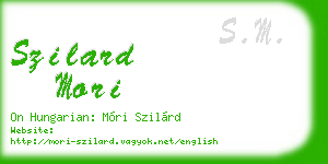 szilard mori business card